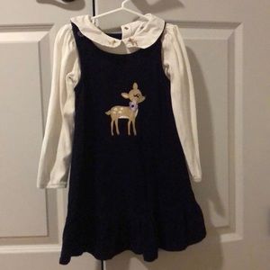 Gymboree corduroy dress/collar l/s /stockings 4T